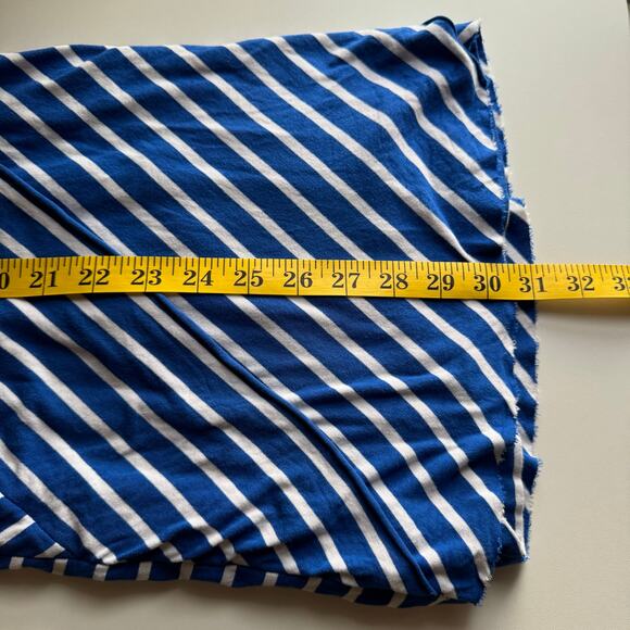 Chico's Tunic Top Size 3 XL US Size 16 Royal Blue White Striped V-Neck - Picture 14 of 15